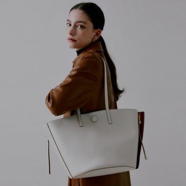 바이커스탈렛 REVERSIBLE SHOPPER BAG (리버시블 쇼퍼백) CREAM + TAN BROWN (크림 + 탠브라운)