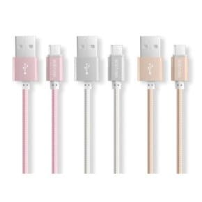 고속충전 데이터전송 메탈 페브릭 케이블 (마이크로5핀)  USB-A 5핀 핸드폰 컴퓨터 노트북 케이블