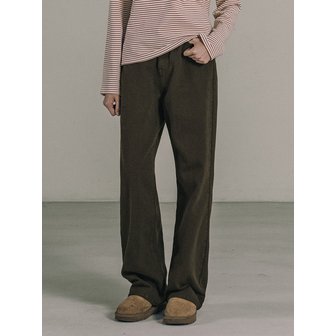 시야쥬 SIJN6083 기모 가먼트 다잉 슬로우 데님_Dark brown