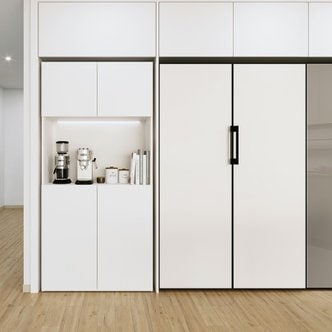 일룸 프리스토 900폭 주방 수납장 냉장고장(조명형)