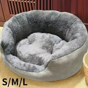 매우 부드러운 따뜻한 개 침대 애완 동물 바구니 고양이 집 소파 중형 대형