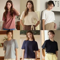 브이컷 [BEST]브이컷 여성 퓨어코튼100 튜블러 티셔츠 6종