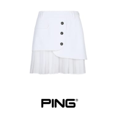 핑 [24 S/S ]   여성  랩 버튼 플리츠 큐롯 스커트     121D2PC751   (출시가 238,000)