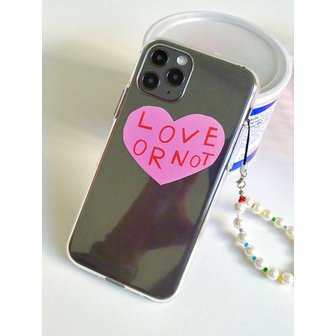 러브오낫 Pink Loveornot Clear Jelly Phonecase