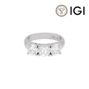 14k IGI 1.01ct E VS1 랩다이아몬드 1캐럿 트리플 링