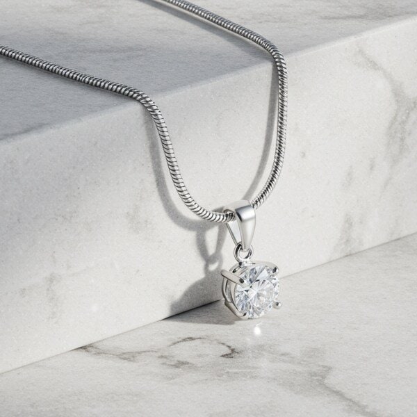 모이사나이트 목걸이 랩 다이아 뱀줄 1캐럿