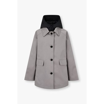 VOV 패딩 후드 본딩 하프 자켓 7156110003103