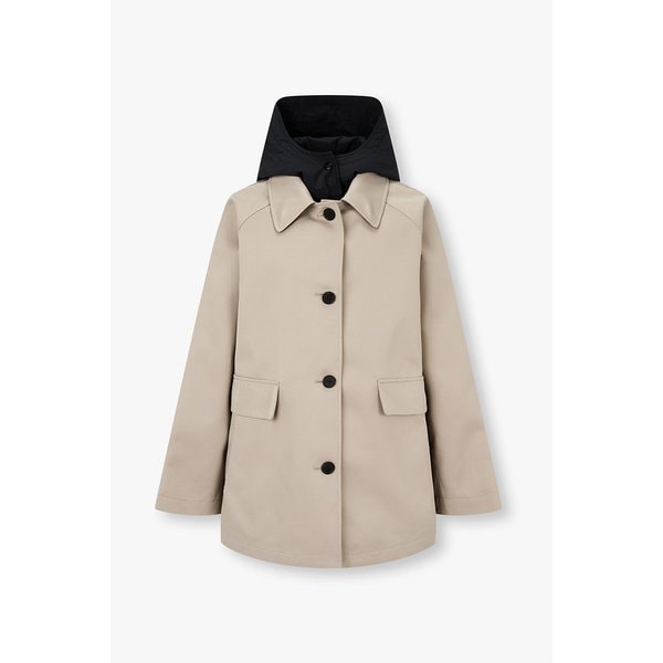 패딩 후드 본딩 하프 자켓 7156110003103