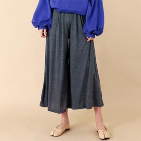 일자 통바지 와이드 여성 빅사이즈 밴딩 팬츠 A8023_P063977259