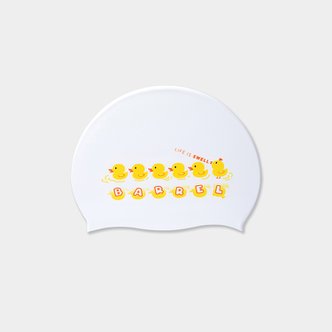 배럴 [10%할인][배럴] 키즈 치킨덕 실리콘 스윔 캡 화이트 (B4SKASC004WHT)