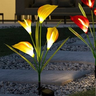 텐바이텐 카라 LED 태양광 꽃정원등(옐로우)