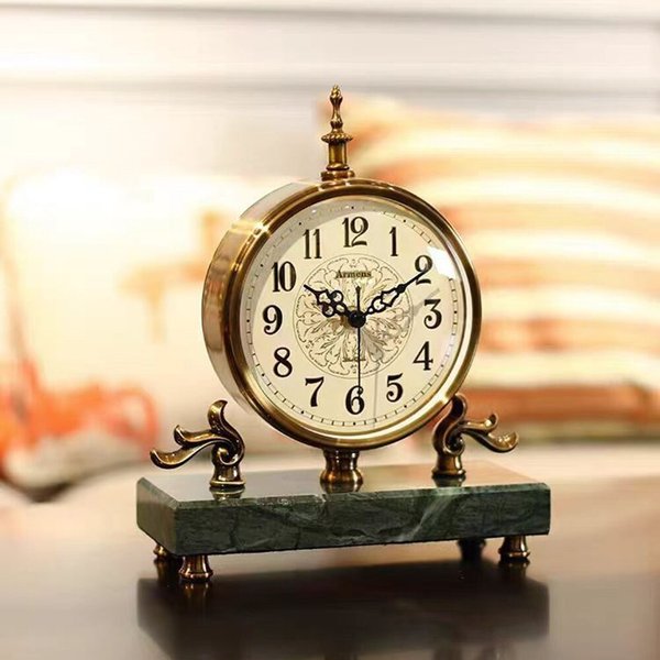 레트로 포커스 엔틱 저소음 탁상시계