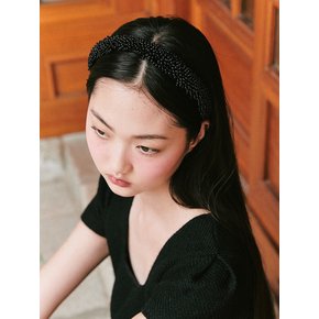 Bridal Audrey Pearl Hairband_black