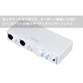 Arturia 아트리아 음악 제작 소프트웨어 부속 듀얼 오디오 & MIDI 인터페이스 MiniFuse 2 화이트