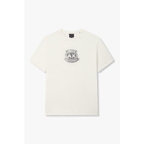 AX 남성 빈티지 프린트 엠블럼 로고 티셔츠A416130020크림