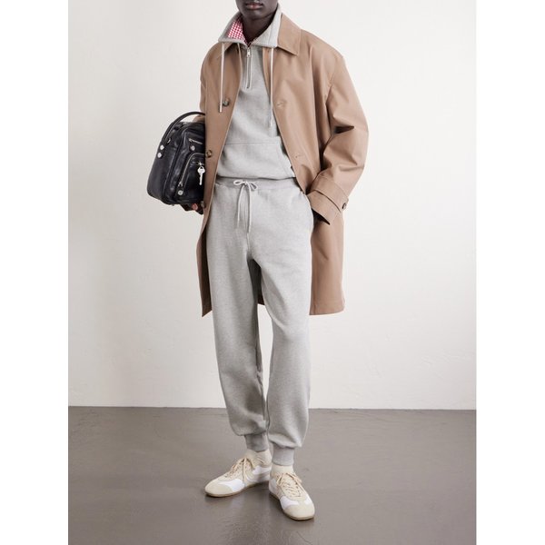 로고 자수 코튼 프렌치 테리 하프 집업 스웨터 46376663163015908