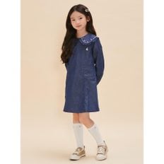 [BEANPOLE KIDS] 데님 칼라 포인트 원피스  블루 (BI4871G02P)