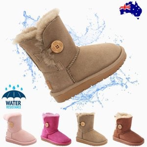 키즈겨울부츠 호주 겨울 방한 클래식숏버튼 베일리 방수 양털 유아 신발 OB022