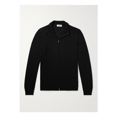 PIACENZA 1733 피아첸차 1733 슬림핏 울 집업 가디건 블랙 1647597344625899