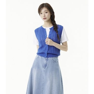 플라스틱아일랜드 크로셰 조직감 오픈 베스트 (PR2KV481)