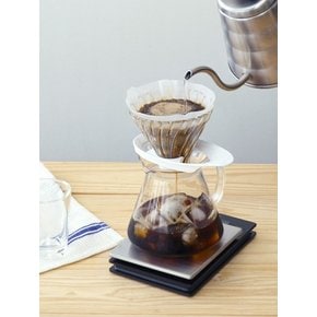 V60 Glass Dripper White / VDGR-01-W, VDGR-02-W