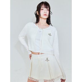 GRACE CARDIGAN IN CREAM (버클 크롭 가디건)