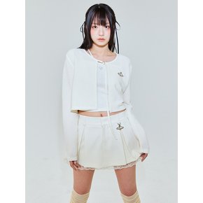 GRACE CARDIGAN IN CREAM (버클 크롭 가디건)