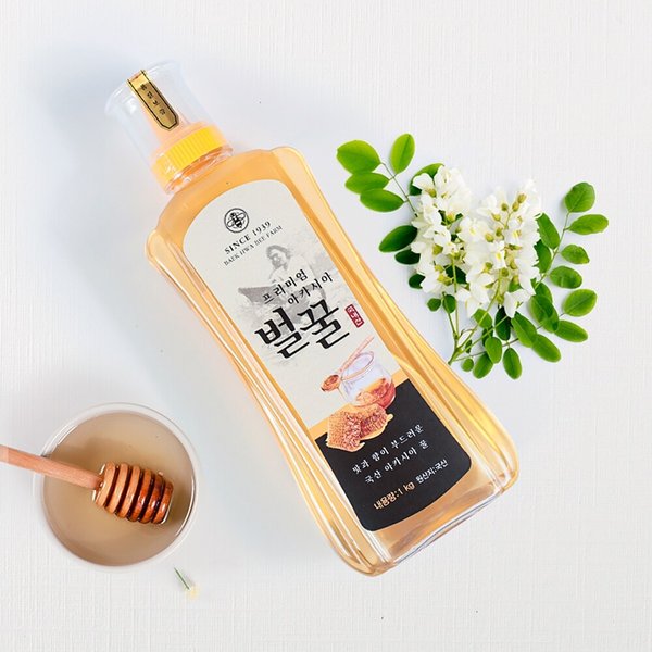 [백화농원] 프리미엄 아카시아벌꿀 1kg(튜브) x 3