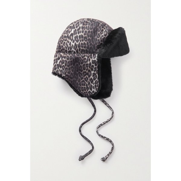 메종미쉘 Bibiana Faux Fur-lined Leopard-print Stretch Hat 브라운 46376663162766307
