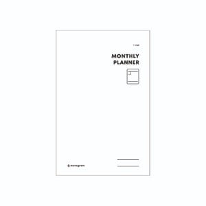  모노그램 monogram 먼슬리 플래너 monthly planner 1년 Pure White 2.5 MG-42 [유진스토어]