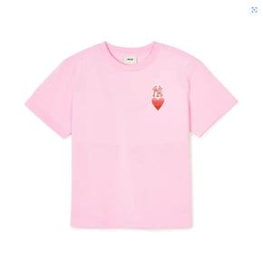 24SS   7ATSH0243-50PKP   [KIDS]하트 로고 티셔츠 뉴욕양키스