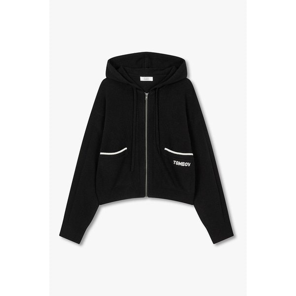 배색포인트 집업 후드가디건 91F5451782099