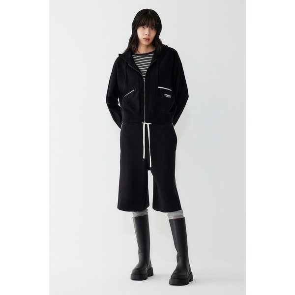 배색포인트 집업 후드가디건 91F5451782099