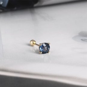 14K피어싱 사파이어 탄생석귀걸이_5.0mm