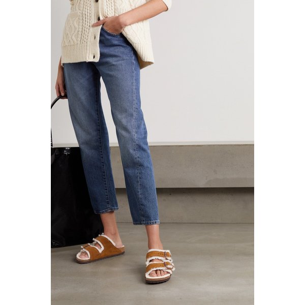 Arizona Suede Sandals 탠 브라운