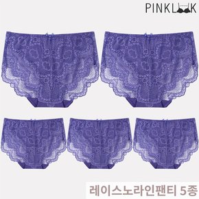 엘루 95~105 여성팬티 레이스팬티5P/퍼플