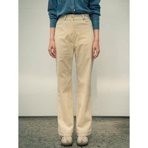 SIPT7056  high waist corduroy pants_Cream