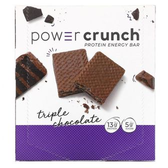  BNRG Power Crunch 프로틴 에너지 바 트리플 초콜릿 바 12개 각 40g(1.4oz)