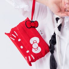 Lucky Pleats Knit Clutch S Hello Kitty Barbados Red