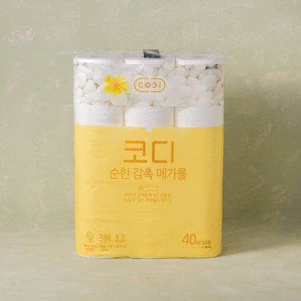[SSG단독]코디 순한 감촉 메가롤 천연펄프 40m*30롤[택배배송]