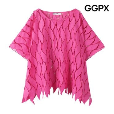 GGPX 웨이브 펀칭 블라우스 (GP6SH026F)