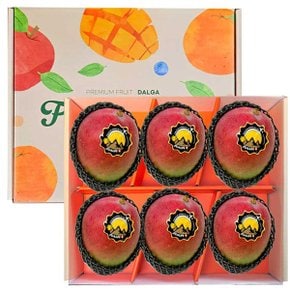 [9/14일 순차출고] 브라질 애플망고 6입 선물세트 2.2kg 내외