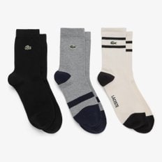 라코스테 (남성)신사용 번들 양말 3족 SET(RA125B-55G CCA)그레이