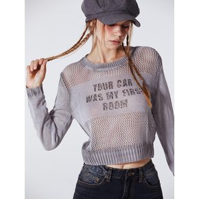 Your Car Knitted Sweater (GRAY)