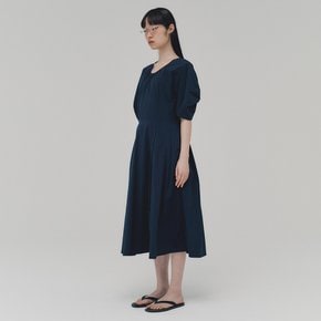 Lantern Sleeve Dress_DARK NAVY