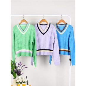 토띠R 브이넥 니트_P371565986