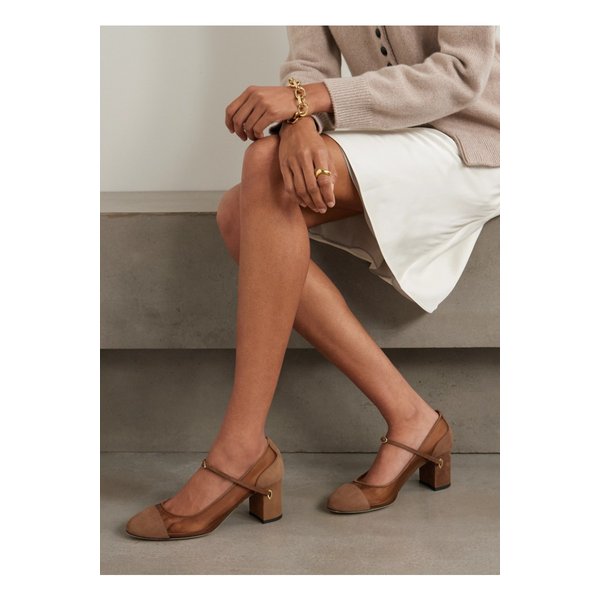 제니퍼 차만디 파올로 65 메쉬 스웨이드 펌프스 46376663162872176