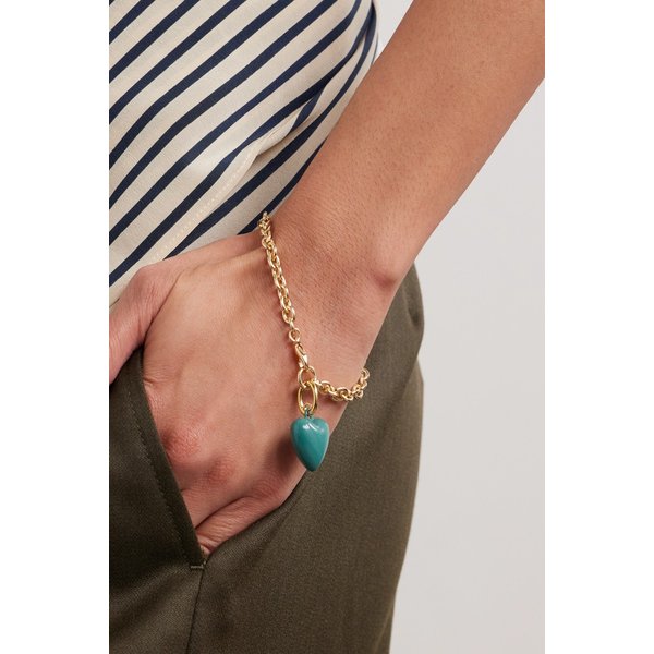 록산느 애슐린 미니 푸피 하트 골드톤 에나멜 팔찌 46376663162972385