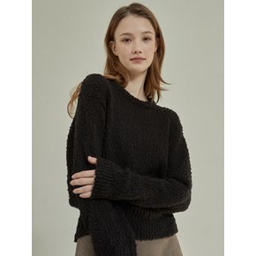 j1078 oat u-neck knit (charcoal)