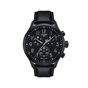 독일 티쏘 가죽 시계 Tissot Chrono XL Vintage Mens 레더 워치 T116.617.36.052.00 블랙 Bracel